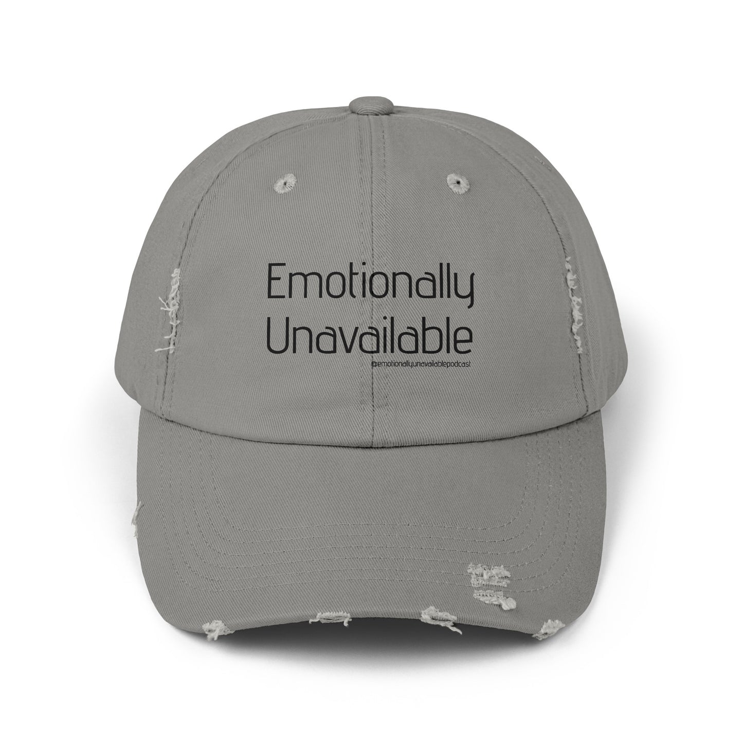 Unisex Distressed Cap Podcast Merch