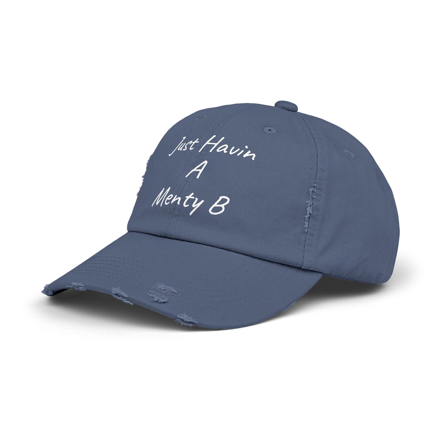 Unisex Distressed Cap Menty B White Lettering