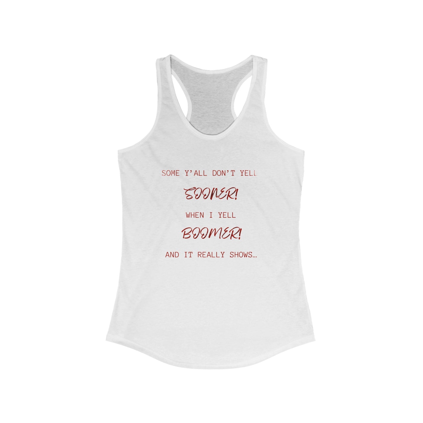 Women's Ideal Racerback Tank Sooners