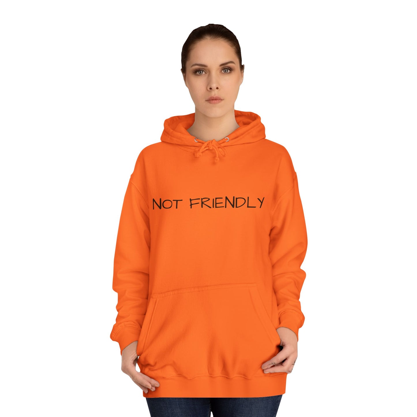 Unisex College Hoodie Not Friendly