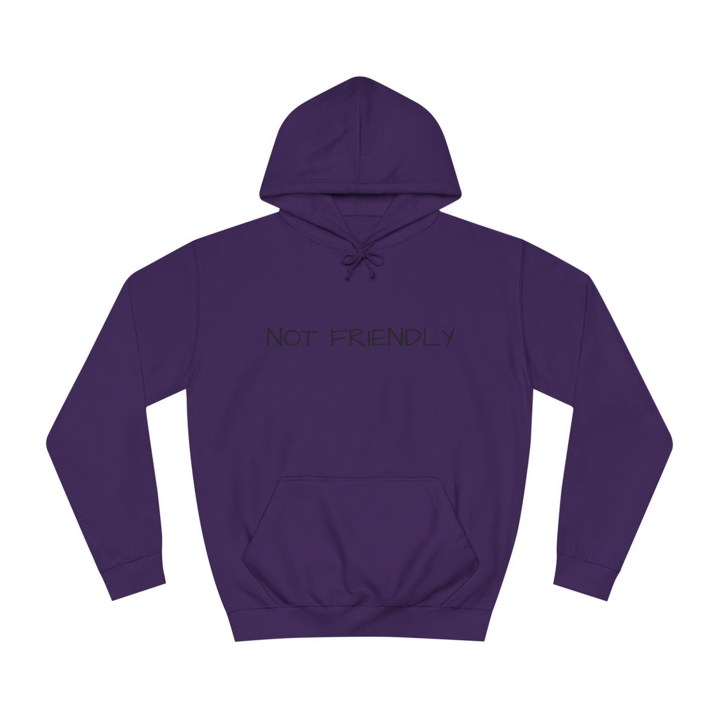 Unisex College Hoodie Not Friendly