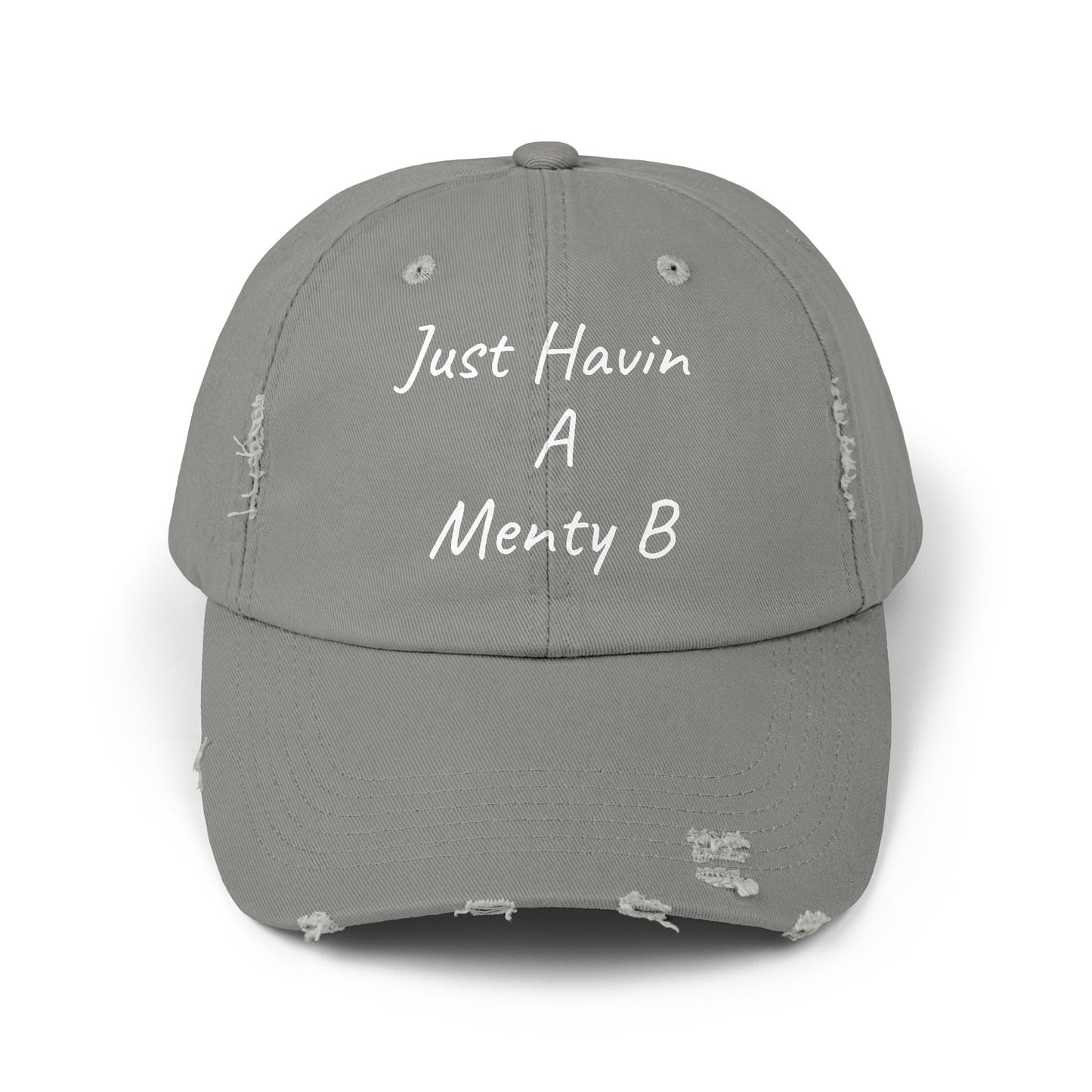 Unisex Distressed Cap Menty B White Lettering