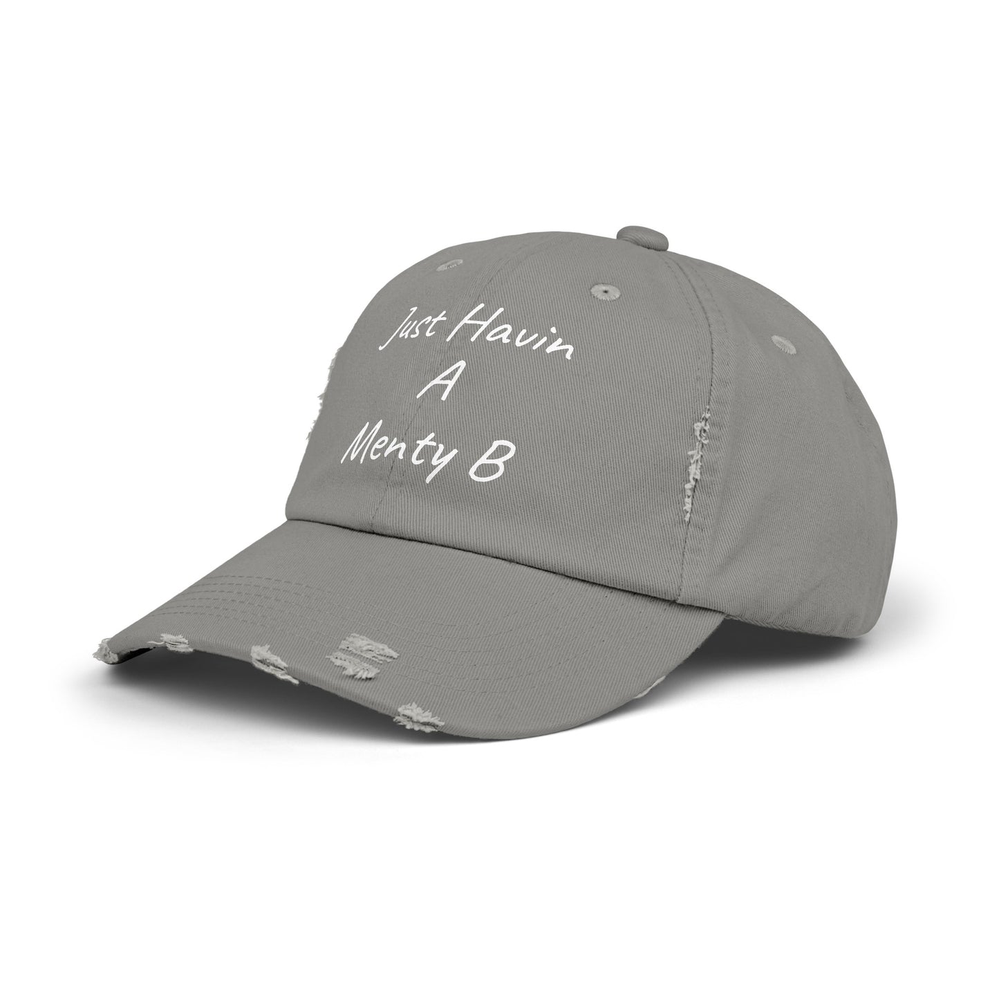 Unisex Distressed Cap Menty B White Lettering