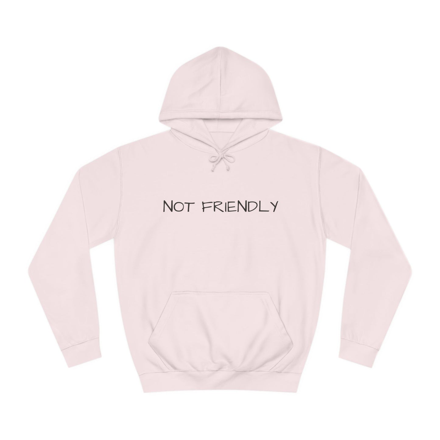 Unisex College Hoodie Not Friendly