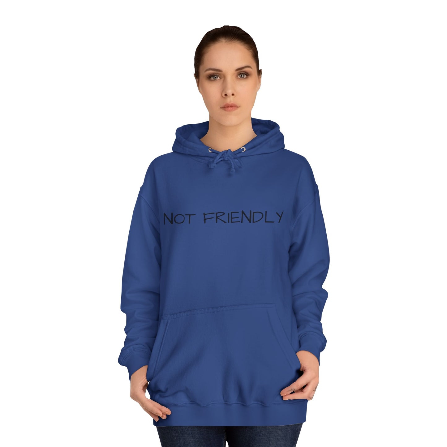 Unisex College Hoodie Not Friendly