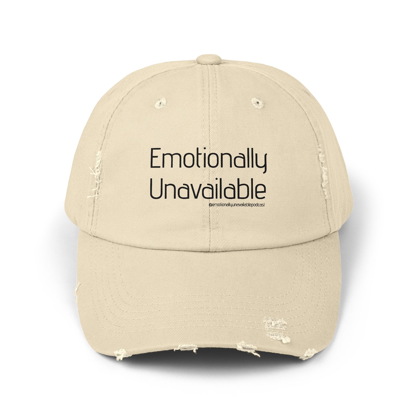 Unisex Distressed Cap Podcast Merch