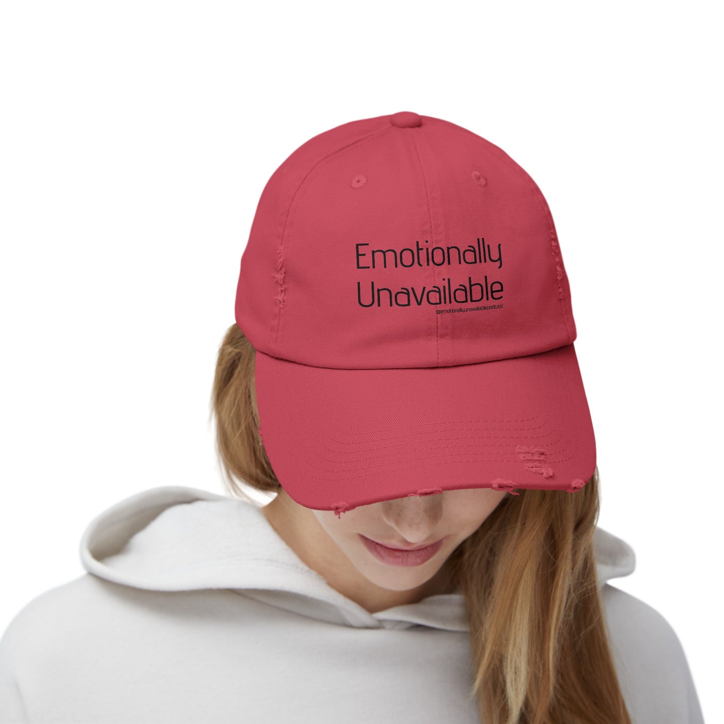 Unisex Distressed Cap Podcast Merch