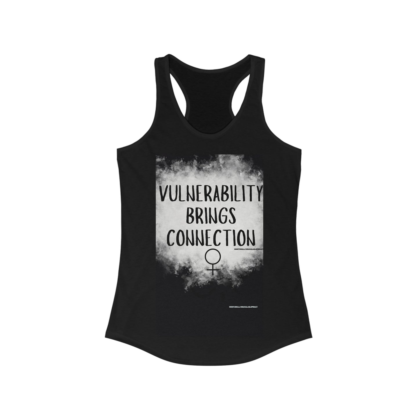 Women's Ideal Racerback Tank ODCAST MERCH: A portion of these proceeds will be given as scholarships for the 'Finding Peace' Masterclass