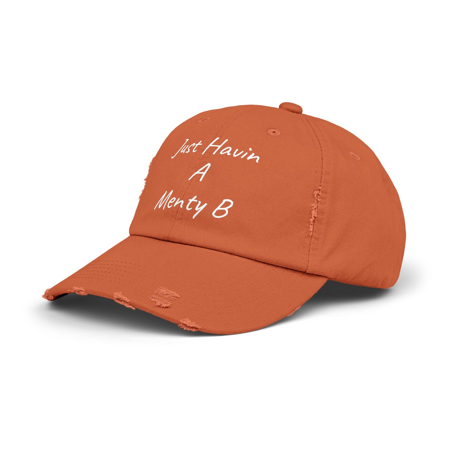 Unisex Distressed Cap Menty B White Lettering